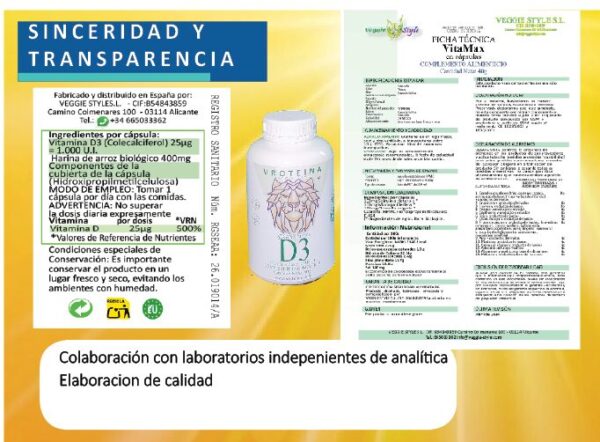 Vitamina D3 - VEGAN - Imagen 5